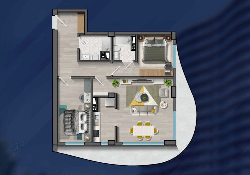 3 otaqlı/studiya - 142.3 m²